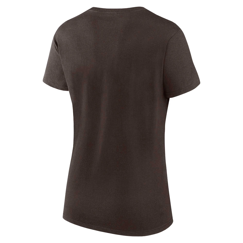 Women's Fanatics Brown Cleveland Browns Fundamental Base - T-Shirt