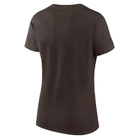 Women's Fanatics Brown Cleveland Browns Fundamental Base - T-Shirt