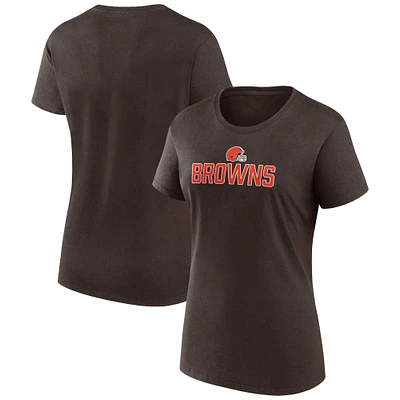 Women's Fanatics Brown Cleveland Browns Fundamental Base - T-Shirt