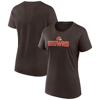Women's Fanatics Brown Cleveland Browns Fundamental Base - T-Shirt