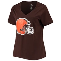 Women's Fanatics Deshaun Watson Brown Cleveland Browns Plus Player Name & Number V-Neck T-Shirt