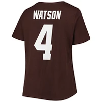 Women's Fanatics Deshaun Watson Brown Cleveland Browns Plus Player Name & Number V-Neck T-Shirt