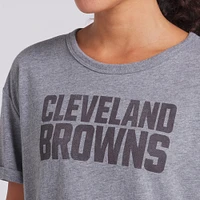 Women's Fanatics Heather Gray Cleveland Browns Tri-Blend T-Shirt