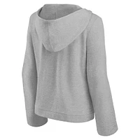 Women's Fanatics Heathered Gray Cleveland Browns True Classics Fleece V-Neck Pullover - Hoodie