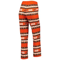 Women's FOCO Orange Cleveland Browns Holiday Ugly Pajama Set