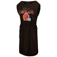 Women's G-III 4Her by Carl Banks Brown Cleveland Browns G.O.A.T. Swimsuit Cover-Up