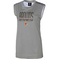 Women's Gray Cleveland Browns No Sweat Tank Top