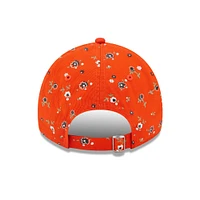 Women's New Era Orange Cleveland Browns  Floral 9TWENTY Adjustable Hat