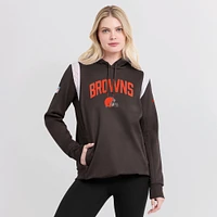 Women's Nike Brown Cleveland Browns Sideline Stack Performance Pullover Hoodie