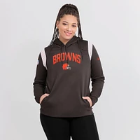 Women's Nike Brown Cleveland Browns Sideline Stack Performance Pullover Hoodie