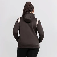 Women's Nike Brown Cleveland Browns Sideline Stack Performance Pullover Hoodie