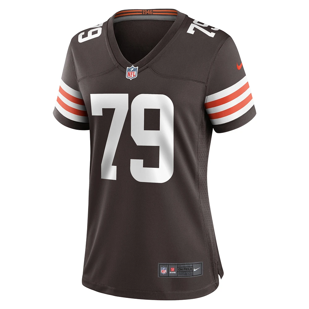 Women's Nike Dawand Jones  Brown Cleveland Browns Team Game Jersey