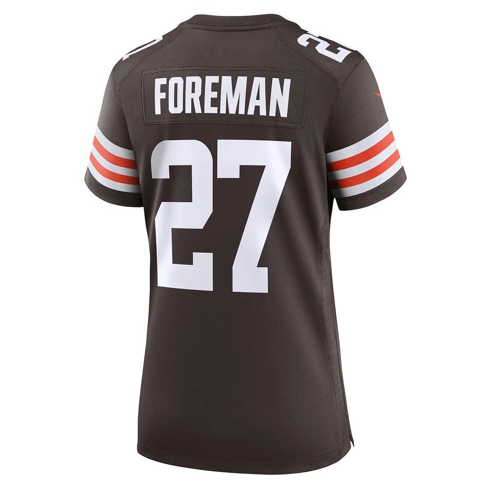 Women's Nike D'Onta Foreman  Brown Cleveland Browns Game Jersey