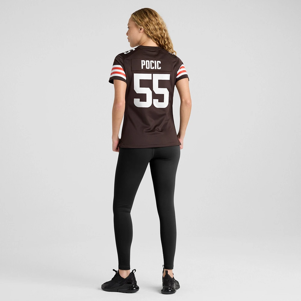 Women's Nike Ethan Pocic Brown Cleveland Browns Game Jersey
