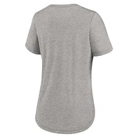 Women's Nike  Heather Gray Cleveland Browns Fashion Tri-Blend T-Shirt