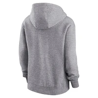 Women's Nike Heather Gray Cleveland Browns Team Logo Club Fleece Pullover Hoodie