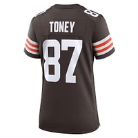 Women's Nike Kadarius Toney  Brown Cleveland Browns Team Game Jersey