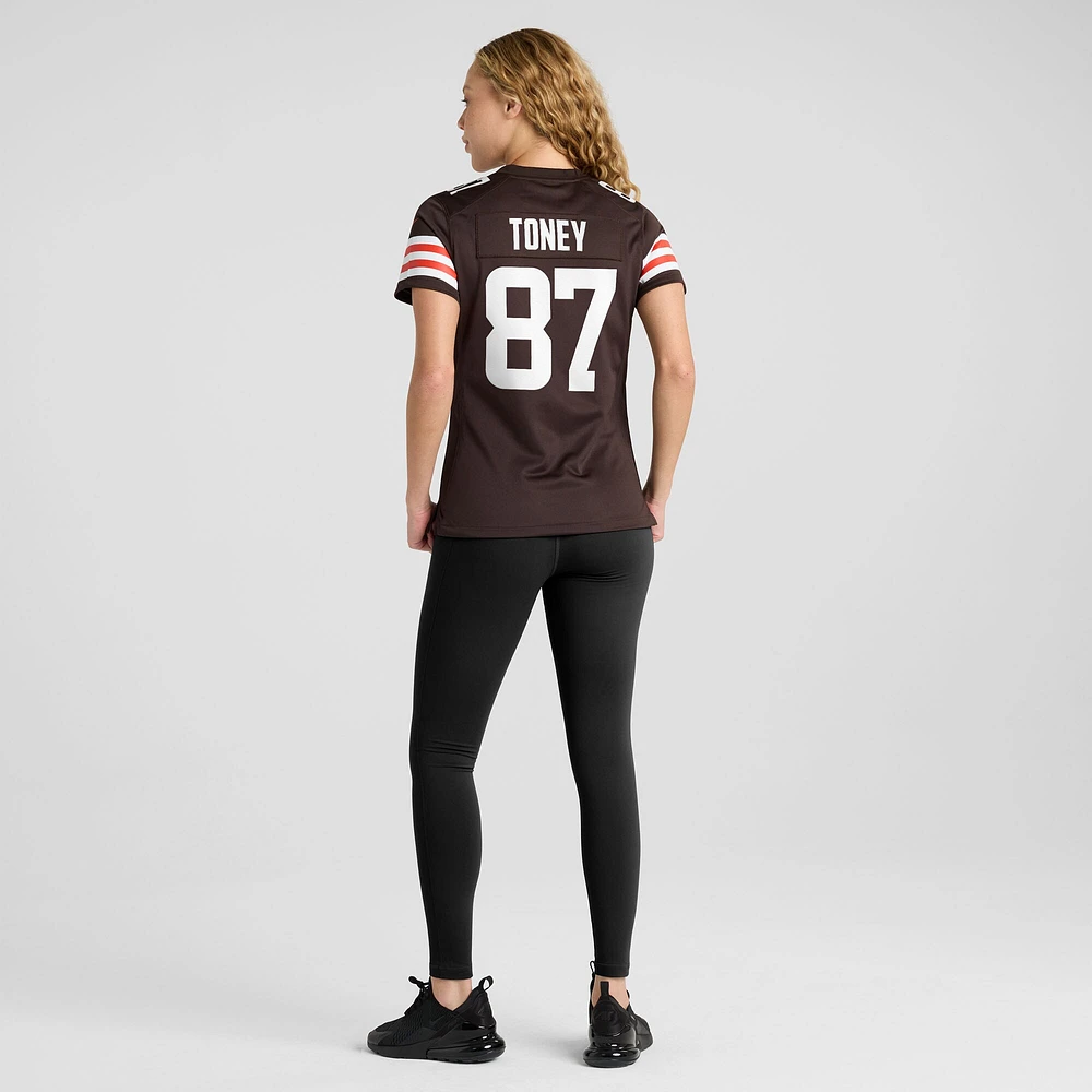 Women's Nike Kadarius Toney  Brown Cleveland Browns Team Game Jersey