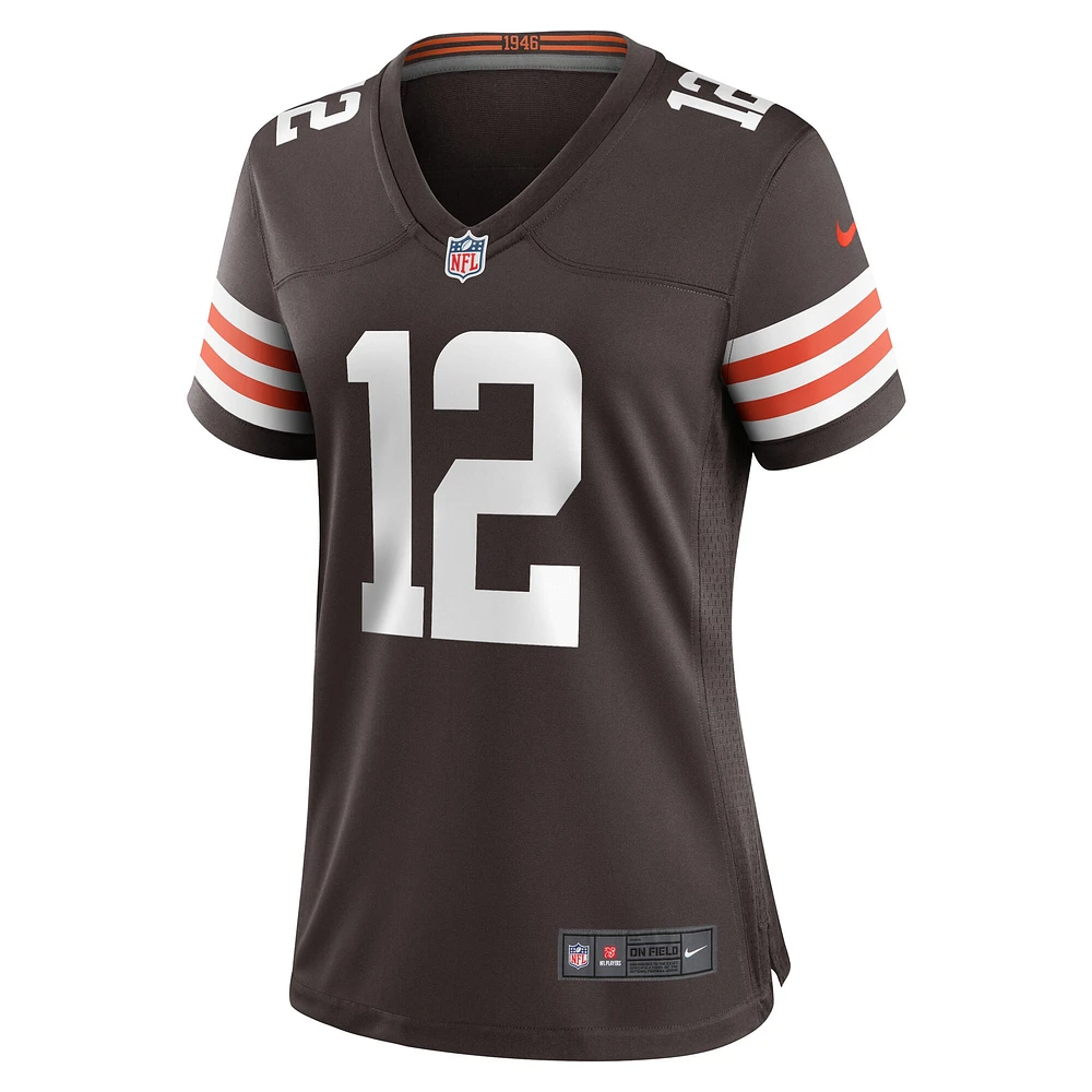 Women's Nike Michael Woods II Brown Cleveland Browns Game Player Jersey