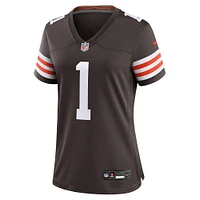 Women's Nike Number 1 Bride Brown Cleveland Browns Game Jersey