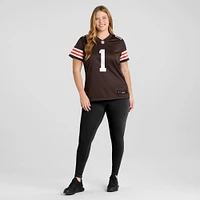 Women's Nike Number 1 Bride Brown Cleveland Browns Game Jersey