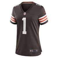 Women's Nike Number 1 Mom Brown Cleveland Browns Game Jersey