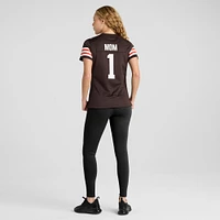 Women's Nike Number 1 Mom Brown Cleveland Browns Game Jersey