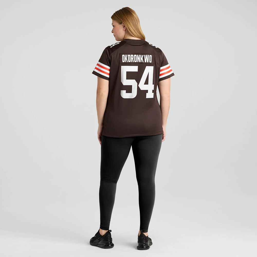 Women's Nike Ogbonnia Okoronkwo Brown Cleveland Browns Game Player Jersey