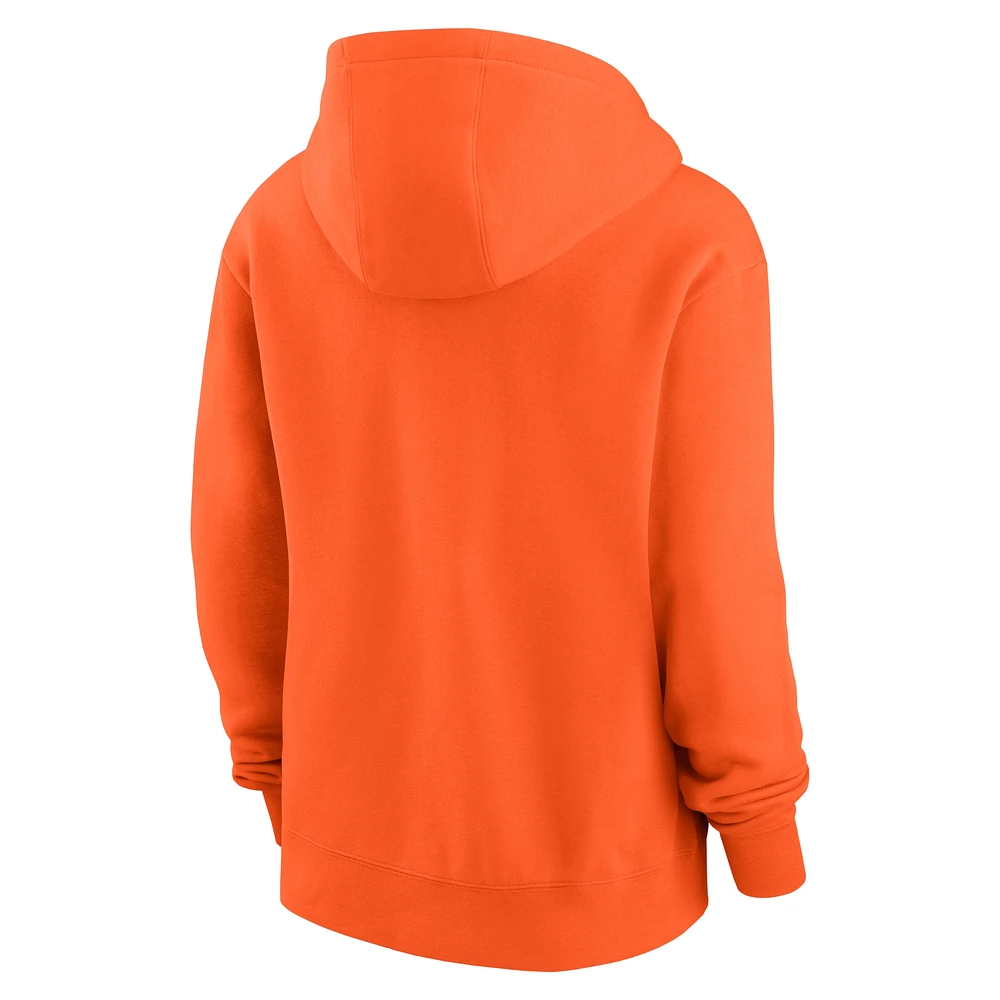 Women's Nike Orange Cleveland Browns Club Fleece Pullover Hoodie