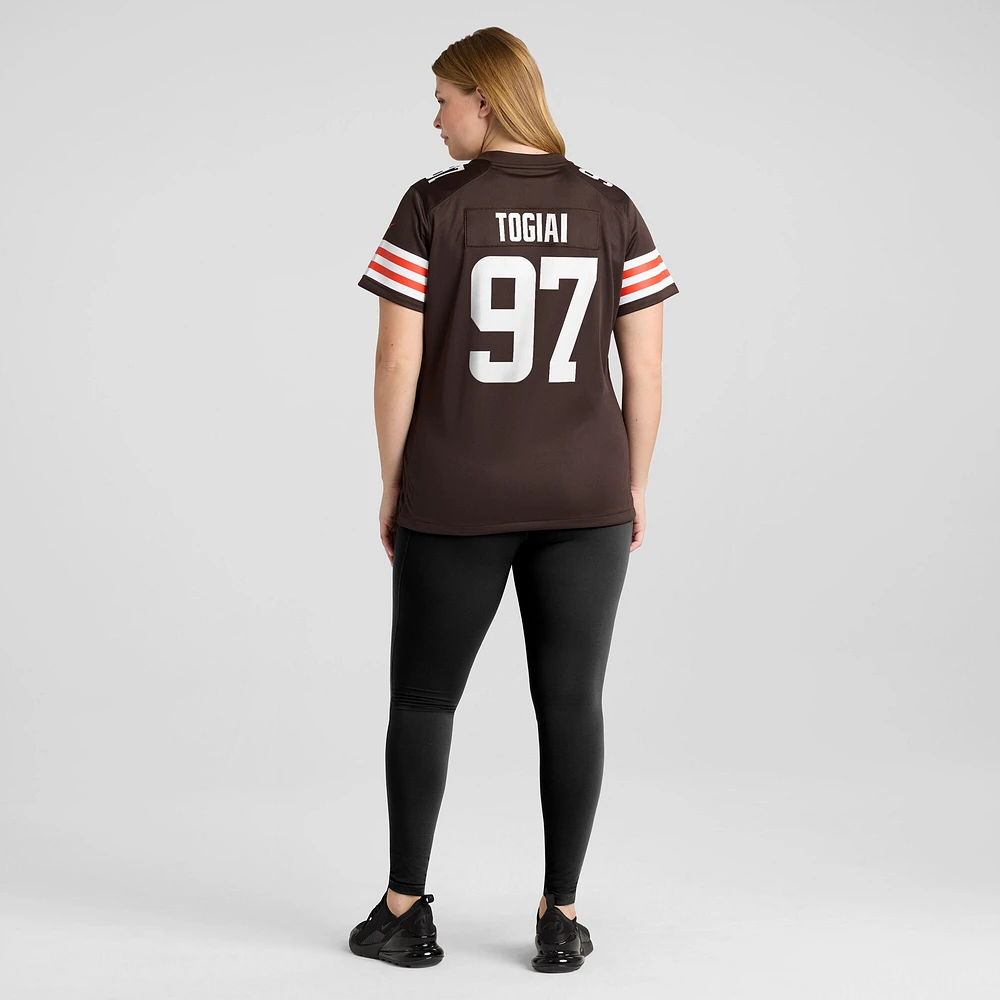 Women's Nike Tommy Togiai  Brown Cleveland Browns Game Jersey