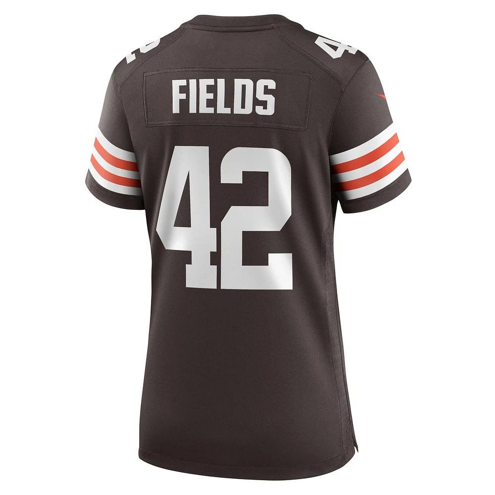 Women's Nike Tony Fields II  Brown Cleveland Browns Team Game Jersey