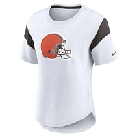 Women's Nike White Cleveland Browns Fashion T-Shirt