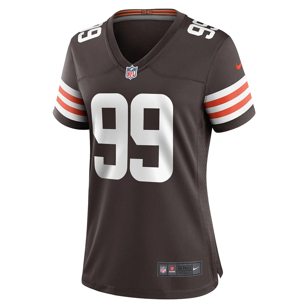 Women's Nike Za'Darius Smith  Brown Cleveland Browns Team Game Jersey