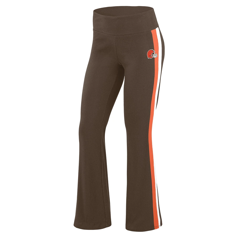 Pantalon de yoga marron Cleveland Browns pour femme par Erin Andrews