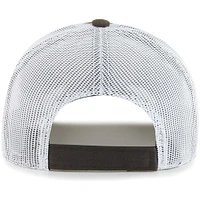 Youth '47 Brown/White Cleveland Browns Scramble Adjustable Trucker Hat