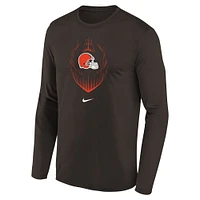 Youth Nike Brown Cleveland Browns Legend Icon Long Sleeve T-Shirt