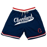 Rings & Crwns Navy Cleveland Buckeyes Replica Short en maille pour homme