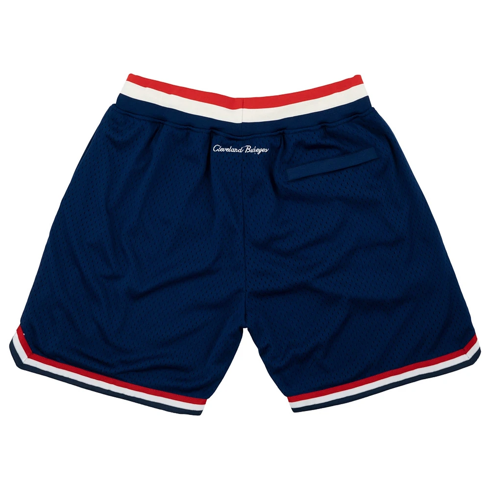 Rings & Crwns Navy Cleveland Buckeyes Replica Short en maille pour homme