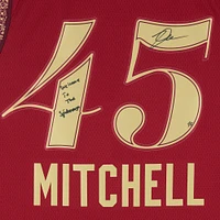 Donovan Mitchell Cleveland Cavaliers Autographed Nike Wine 2023-24 City Swingman Jersey with "Welcome to the Spiderverse" Inscription