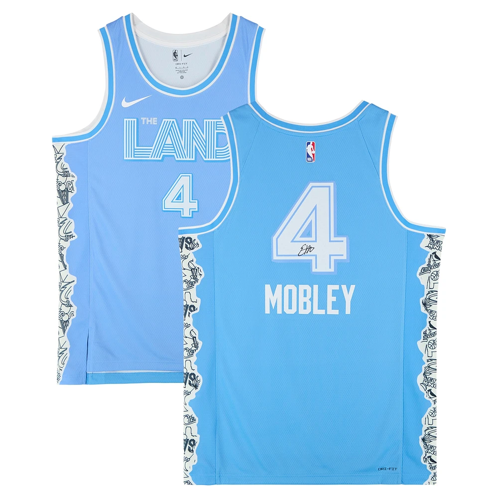 Evan Mobley Cleveland Cavaliers Autographed Nike Blue 2024-25 City Edition Swingman Jersey 
