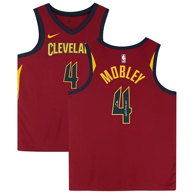 Maillot Nike Icon Swingman autographié par Evan Mobley Wine des Cleveland Cavaliers avec l'inscription « 2022 Rising Star »