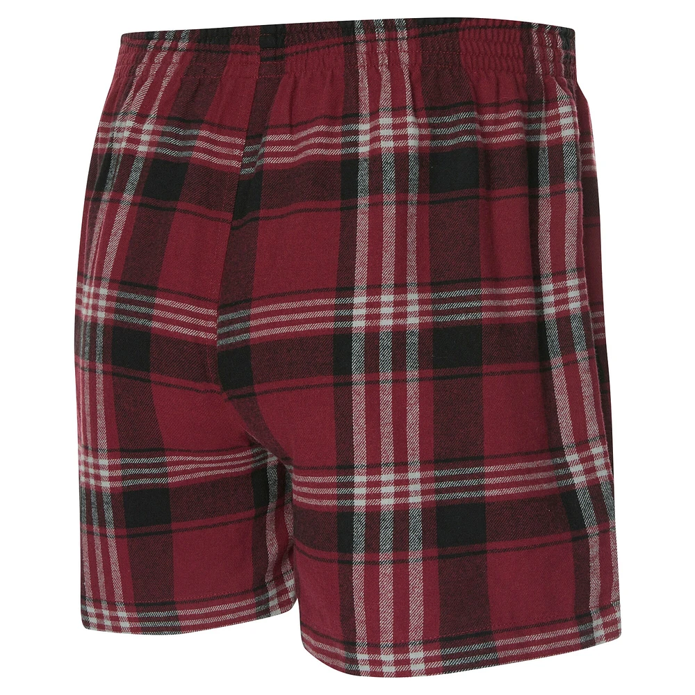 Men's Concepts Sport Wine Cleveland Cavaliers Region Flannel Boxer Short
