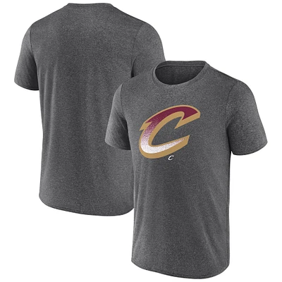 T-shirt emblématique des Cleveland Cavaliers Fanatics Heather Charcoal pour homme