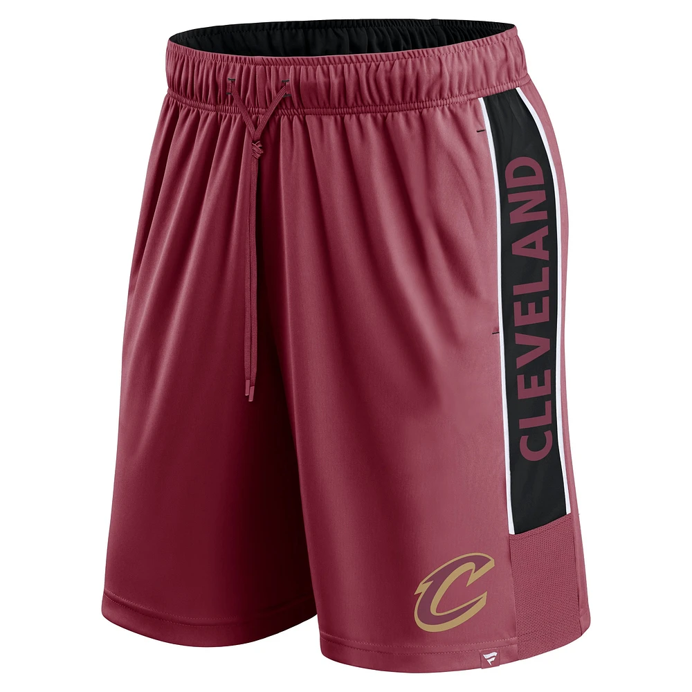 Men's Fanatics Wine Cleveland Cavaliers Game Winner Defender Shorts