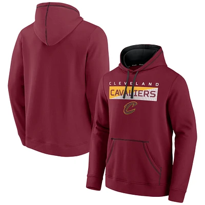 Fanatics Wine Cleveland Cavaliers pour hommes Split the Crowd - Chandail à capuchon