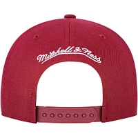 Men's Mitchell & Ness Burgundy Cleveland Cavaliers Ground 2.0 Snapback Hat