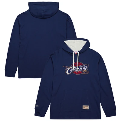 Sweat à capuche thermique léger bleu marine Cleveland Cavaliers Hardwood Classics pour homme Mitchell & Ness