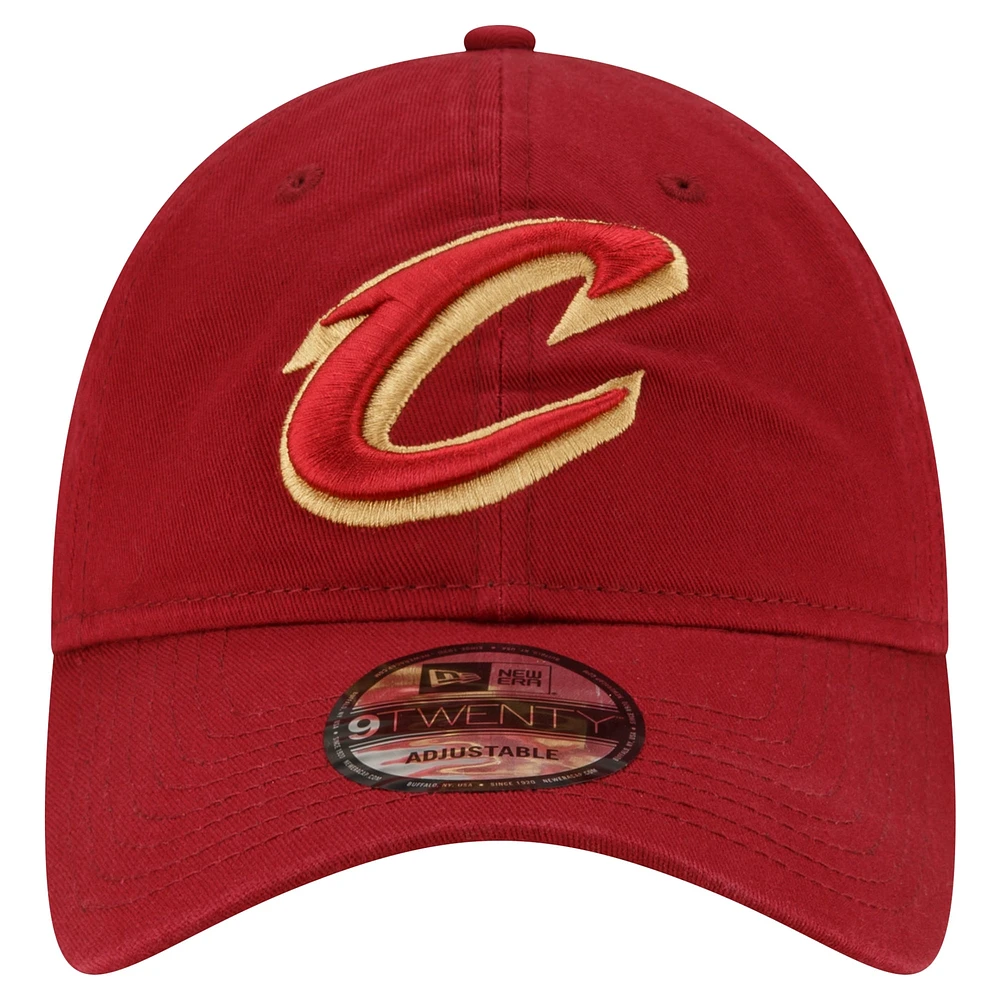 Men's New Era Wine Cleveland Cavaliers Team 2.0 9TWENTY Adjustable Hat