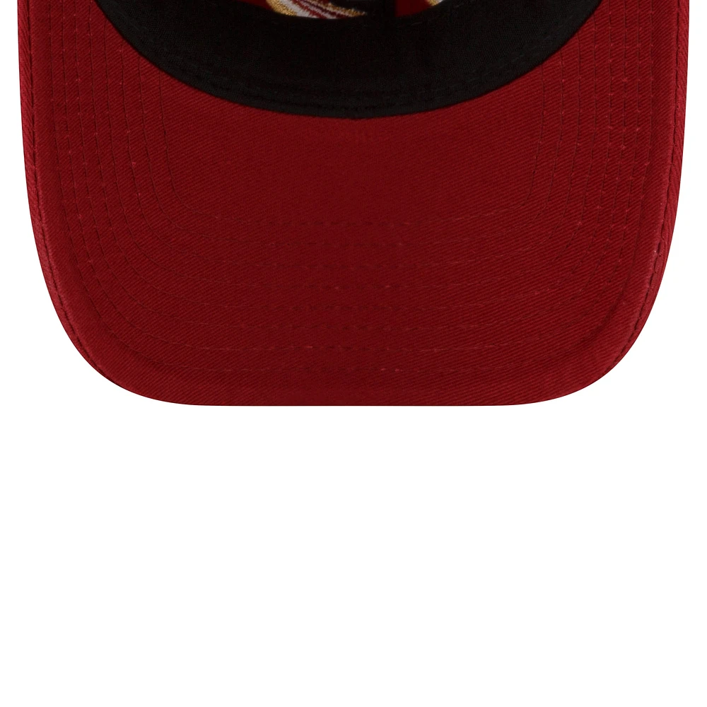 Men's New Era Wine Cleveland Cavaliers Team 2.0 9TWENTY Adjustable Hat