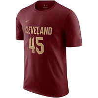 T-shirt Nike Donovan Mitchell pour homme, bordeaux, Cleveland Cavaliers Icon 2022/23, nom et numéro